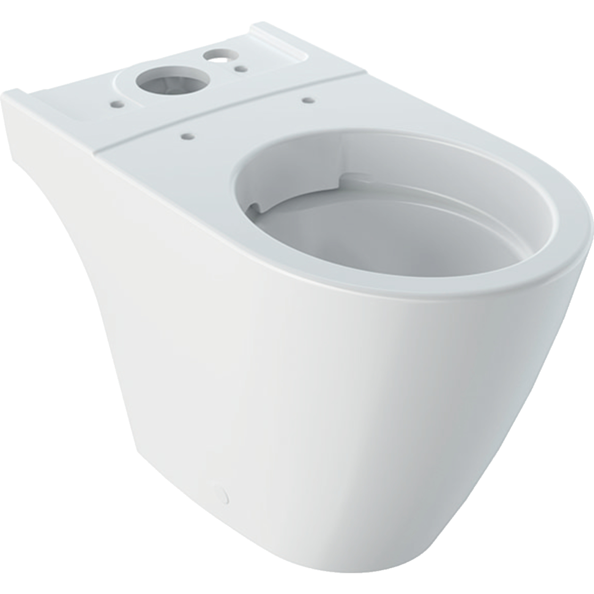 Geberit iCon floor-standing WC for close-coupled exposed cistern, washdown, shrouded, Rimfree: T=63.5cm, white