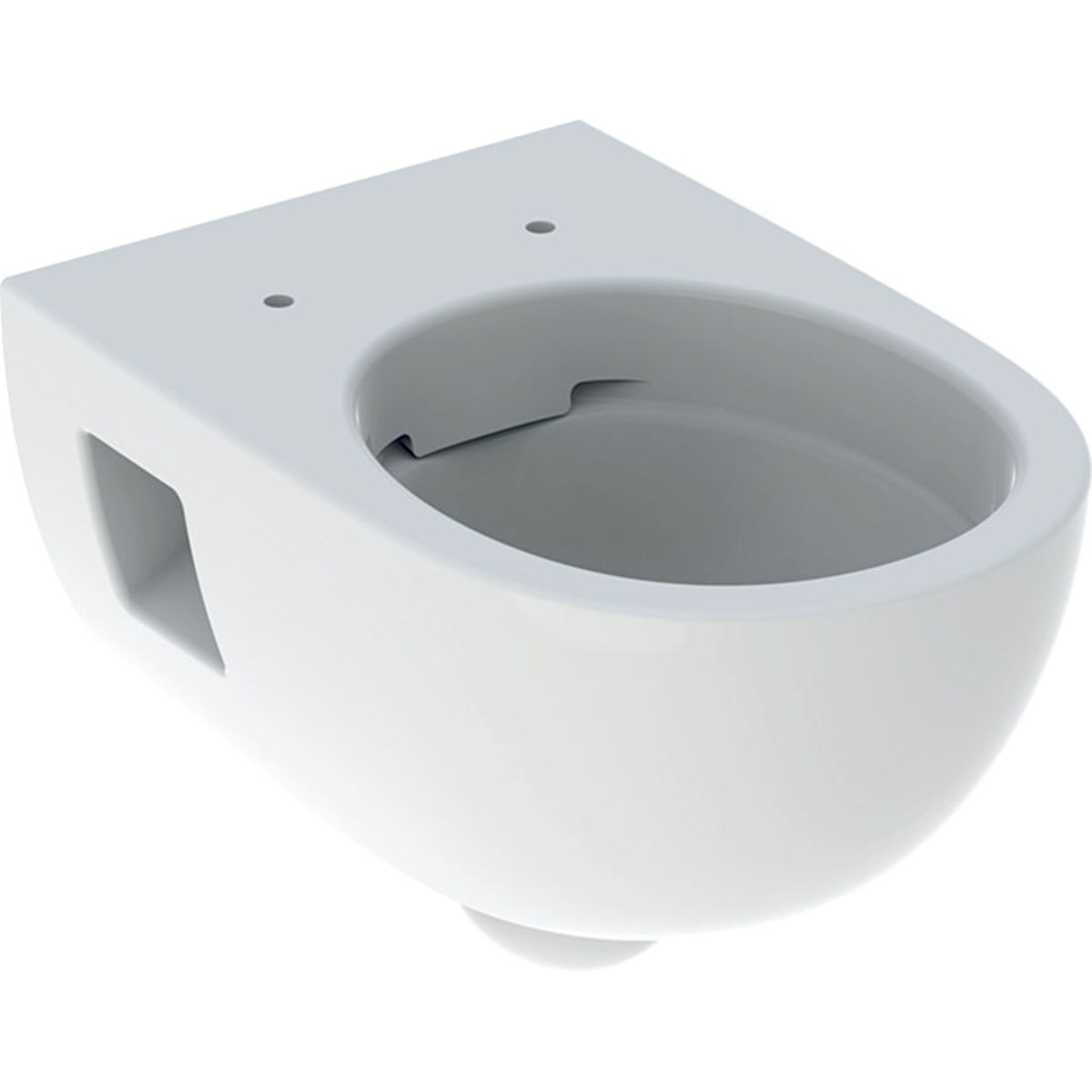 Geberit Renova wall-hung WC, washdown, semi-shrouded, Rimfree: T=53cm, white / KeraTect