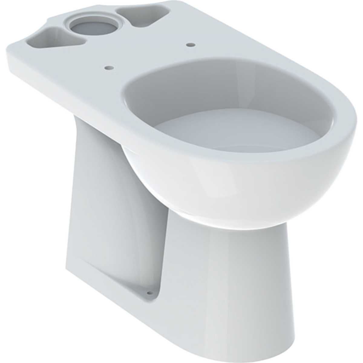 Geberit Renova floor-standing WC for close-coupled exposed cistern, washdown, vertical outlet: 35.5x39x65.5cm, white / KeraTect