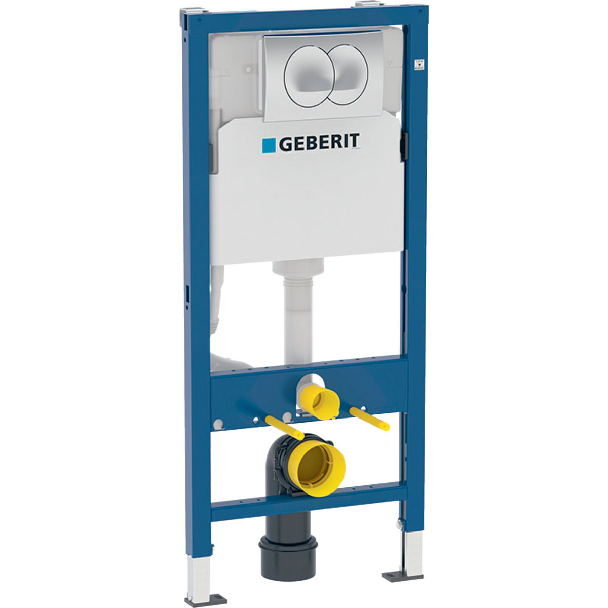 Geberit Duofix element for wall-hung WC, 112 cm, with Delta concealed cistern 12 cm, actuator plate Delta20