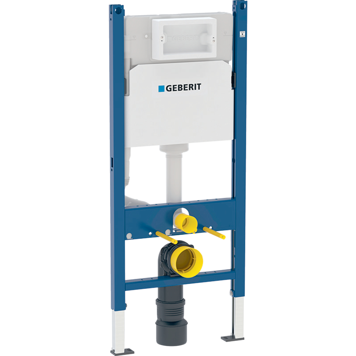 Geberit Duofix element for wall-hung WC, 112 cm, with Delta concealed cistern 12 cm, PEX connector top