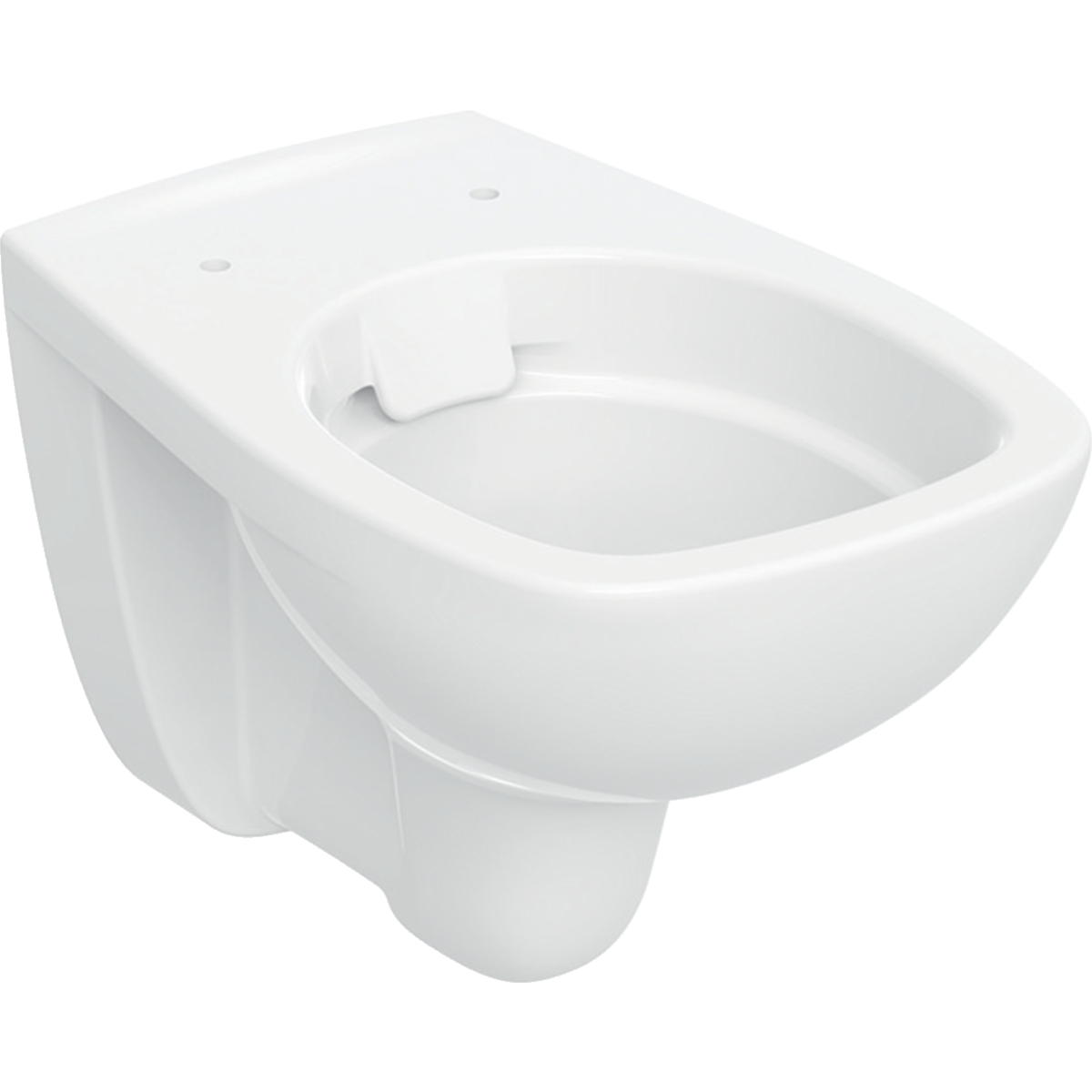 Twyford Alcona wall-hung WC, washdown, square design, Rimfree: T=52cm, white