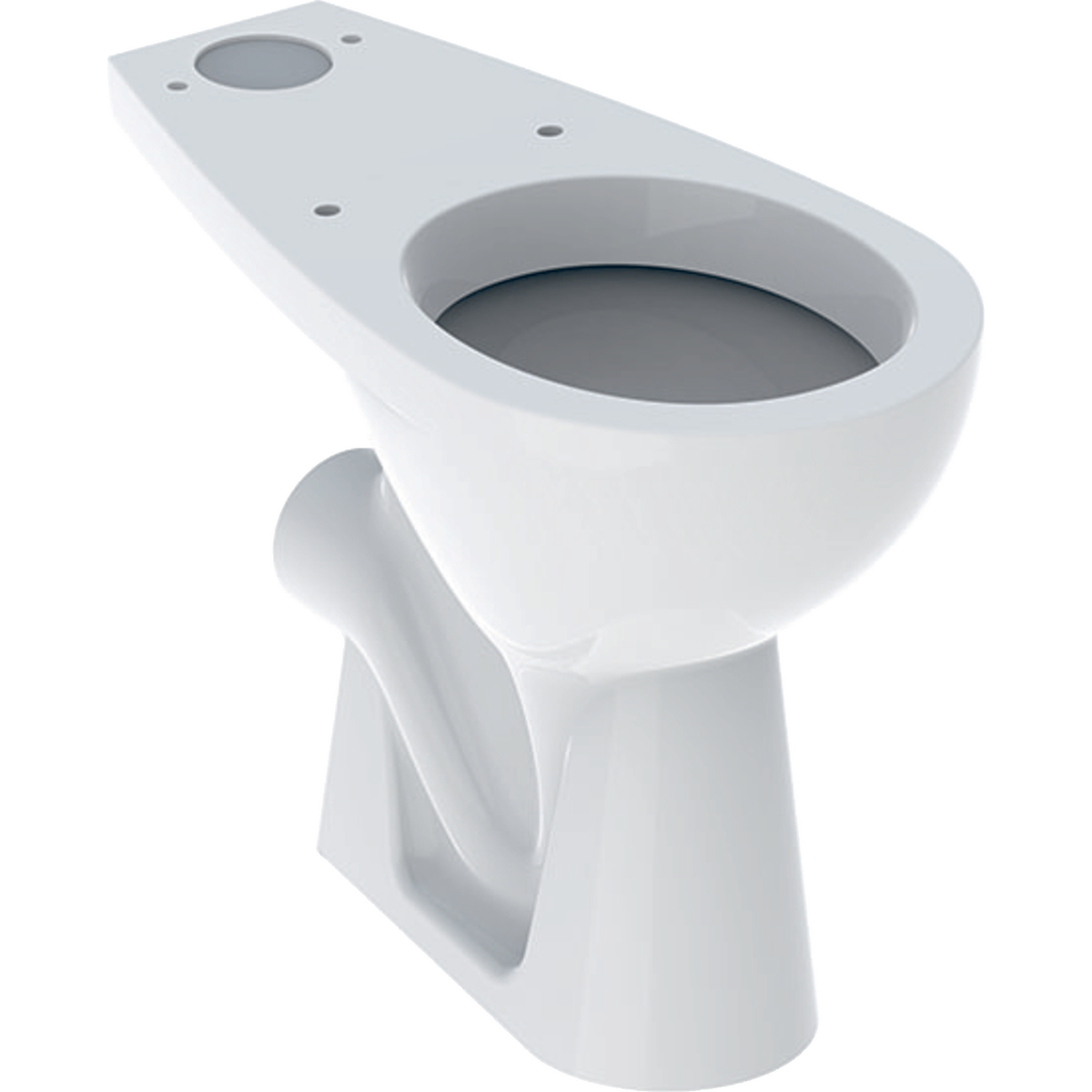 Twyford Option floor-standing WC for close-coupled exposed cistern, washdown, raised: white