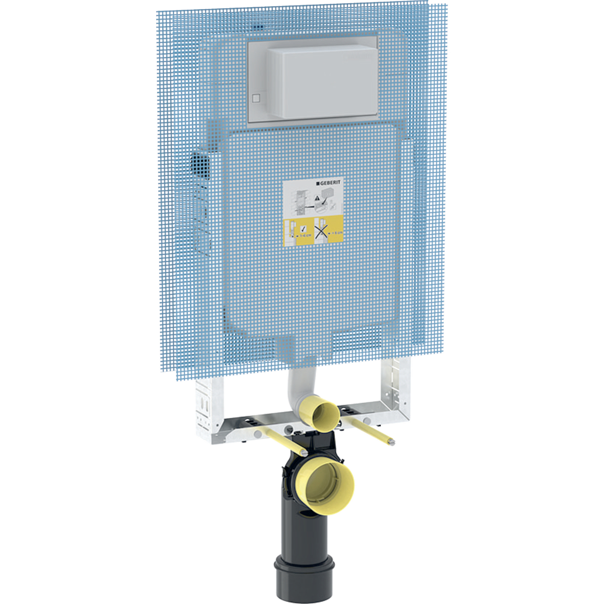 Geberit Kombifix element for wall-hung WC, 109 cm, with Alpha concealed cistern 8 cm