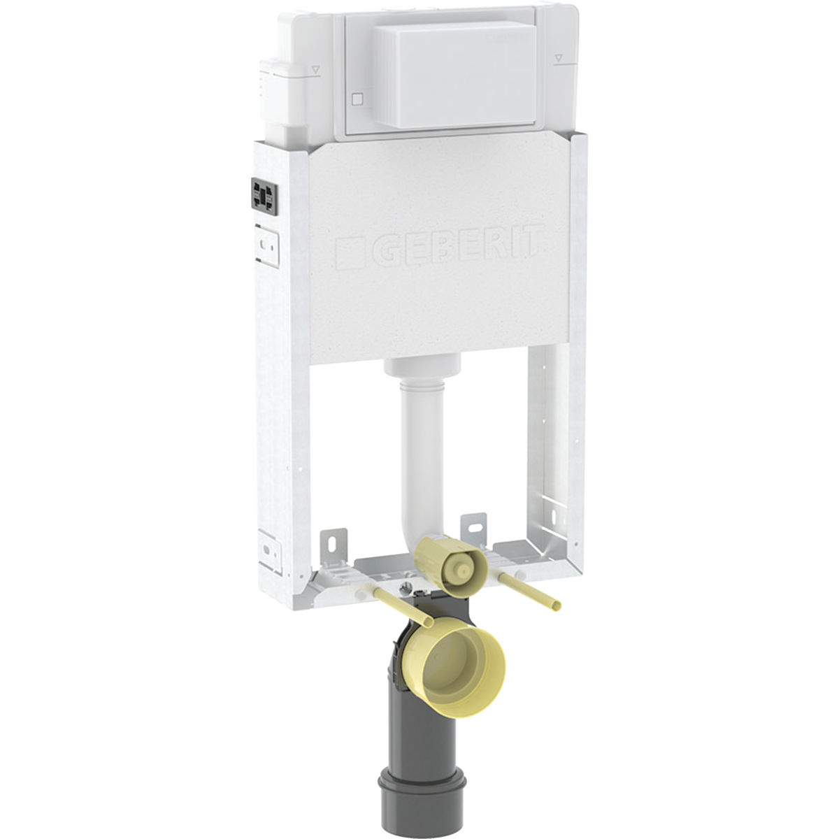 Geberit Kombifix element for wall-hung WC, 106 cm, with Alpha concealed cistern 12 cm, 4.5 / 3 litres
