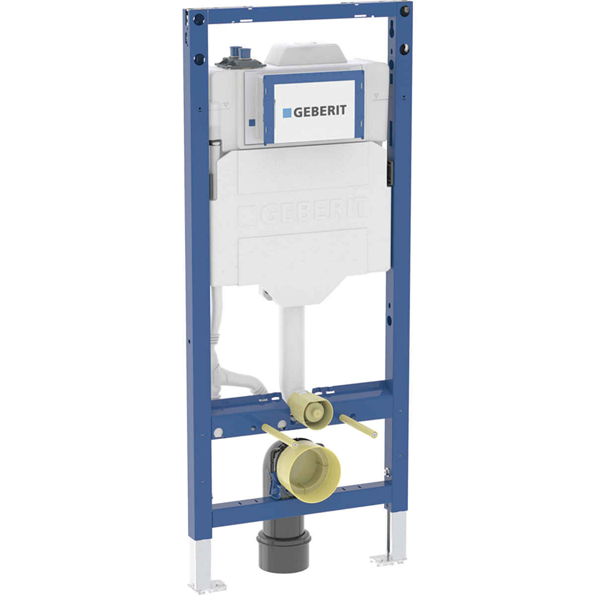 Geberit Duofix element for wall-hung WC, 120 cm, with Geberit Sigma concealed cistern 12 cm, with HS50 hygiene flush unit: Connection=1 water suply connection