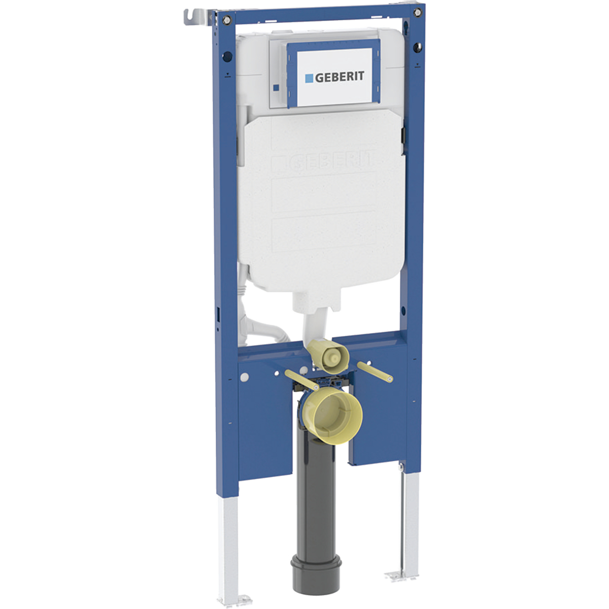 Geberit Duofix element for wall-hung WC, 112 cm, with Delta concealed cistern 12 cm, Delta25 (ex Delta35) actuator plate, square