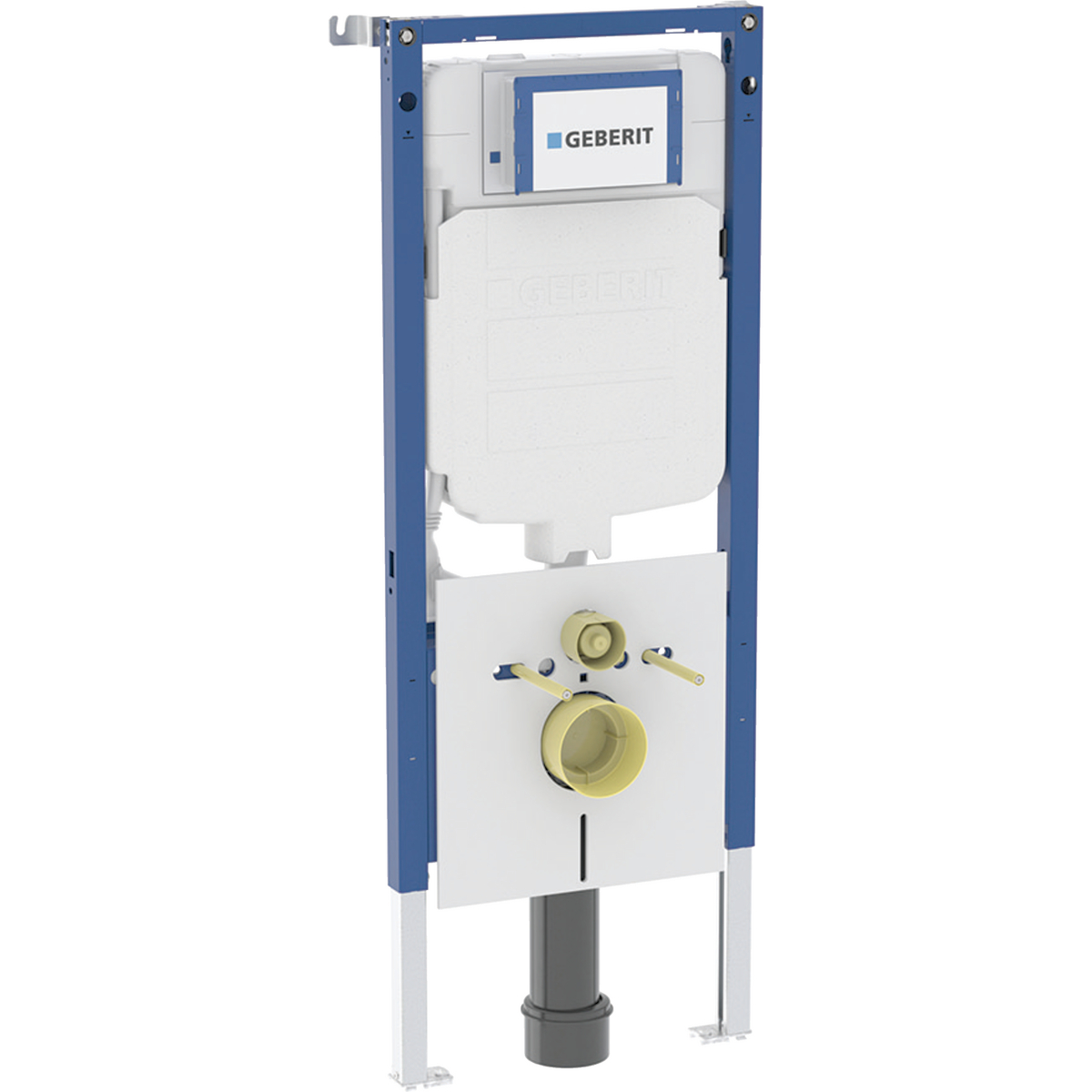 Geberit Duofix element for wall-hung WC, 114 cm, with Sigma concealed cistern 8 cm, connection bend made of PVC