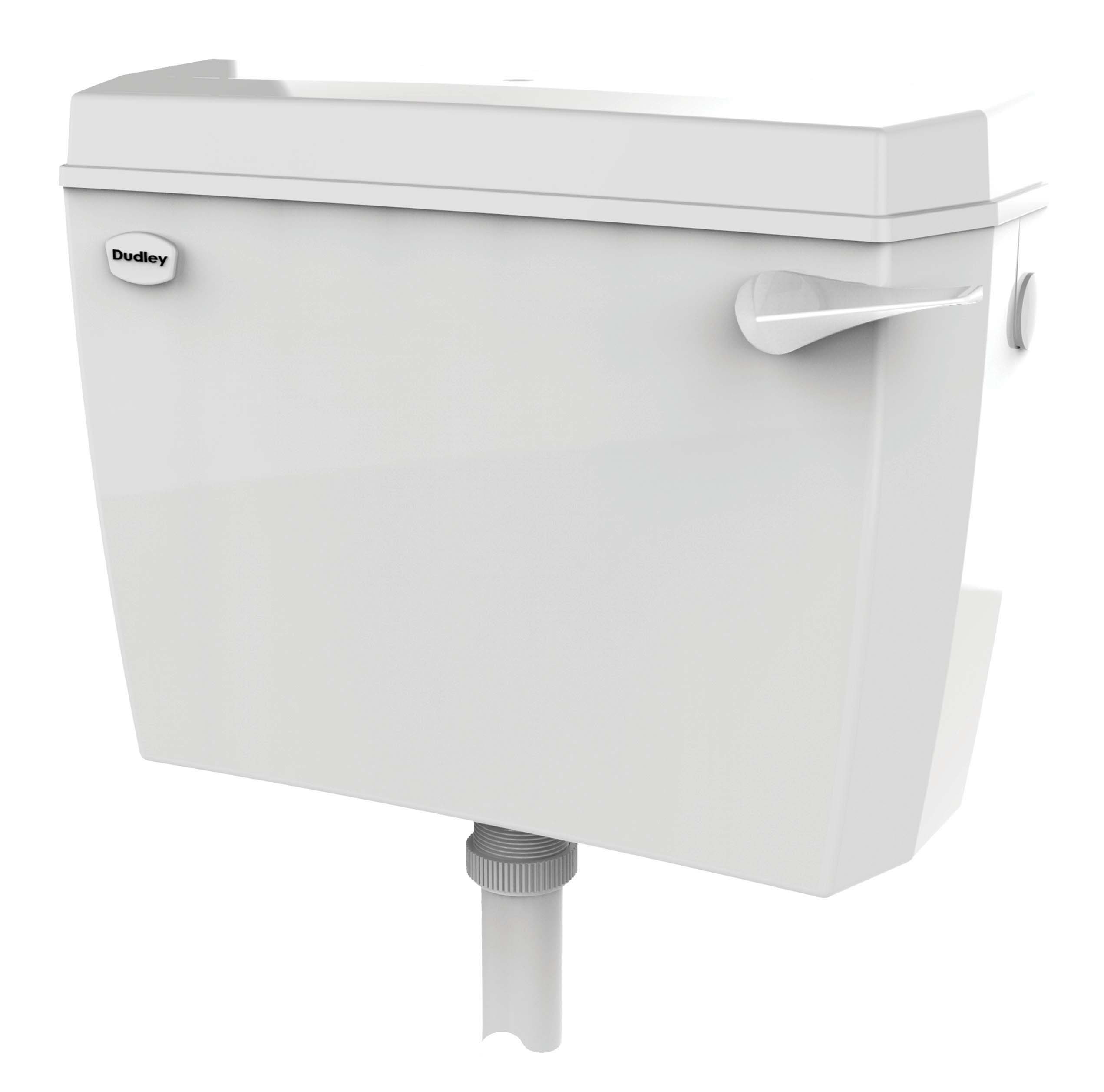 Dudley Acclaim 6/4L Dual flush cistern.
Side inlet connection, White