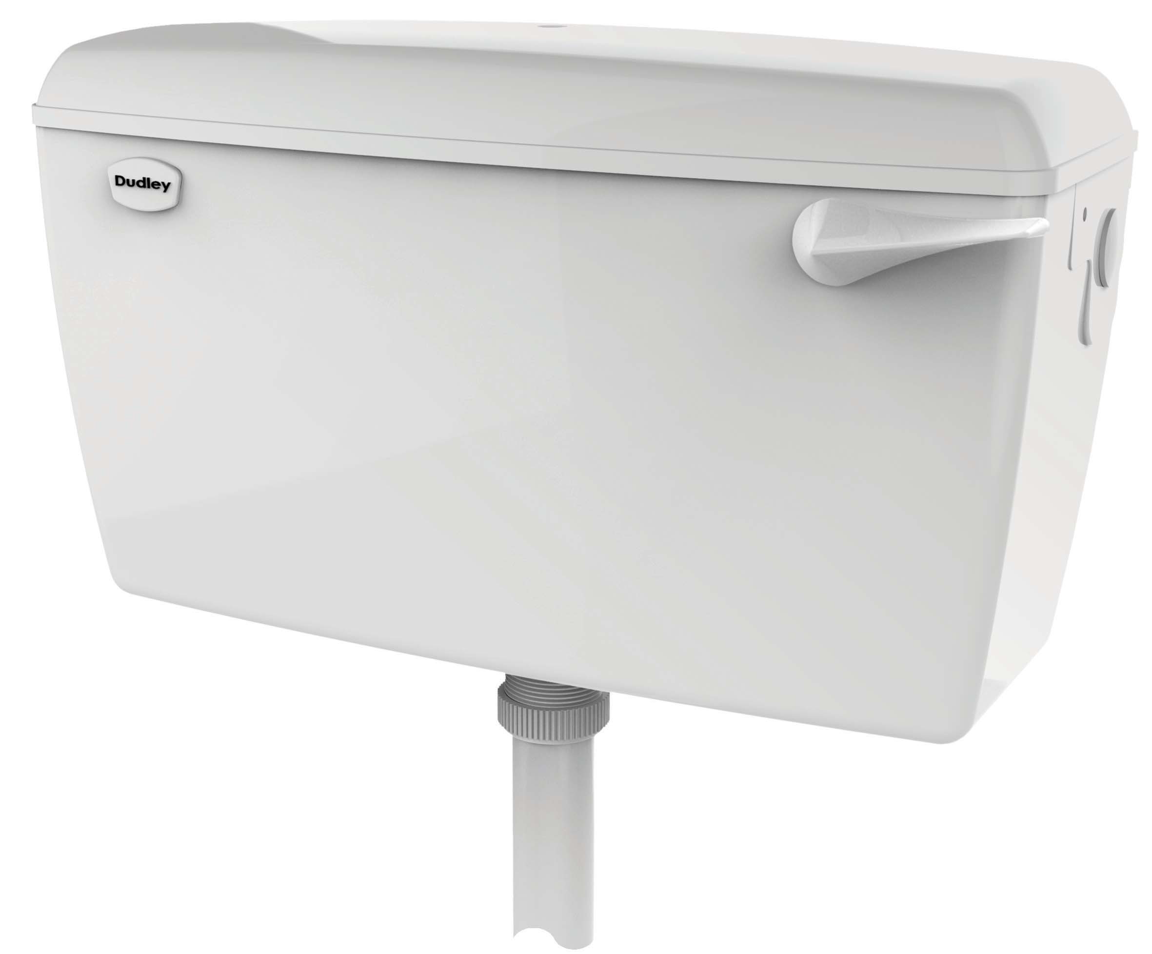 Dudley ‘Diplomat’ 6/4L Dual flush cistern.
Side Inlet Connection, White.