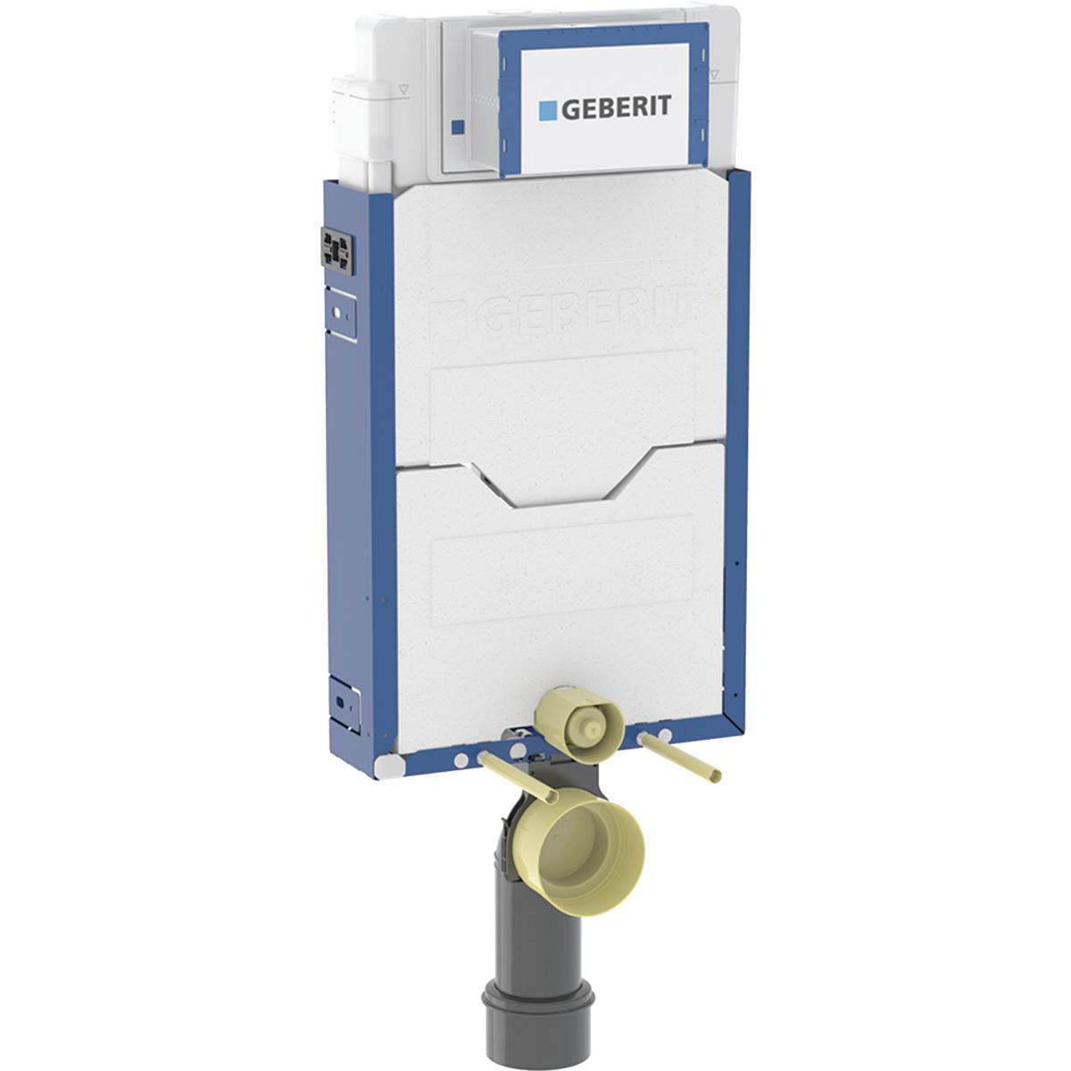 Geberit Kombifix element for wall-hung WC, 108 cm, with Sigma concealed cistern 12 cm, 4.5 / 3 litres