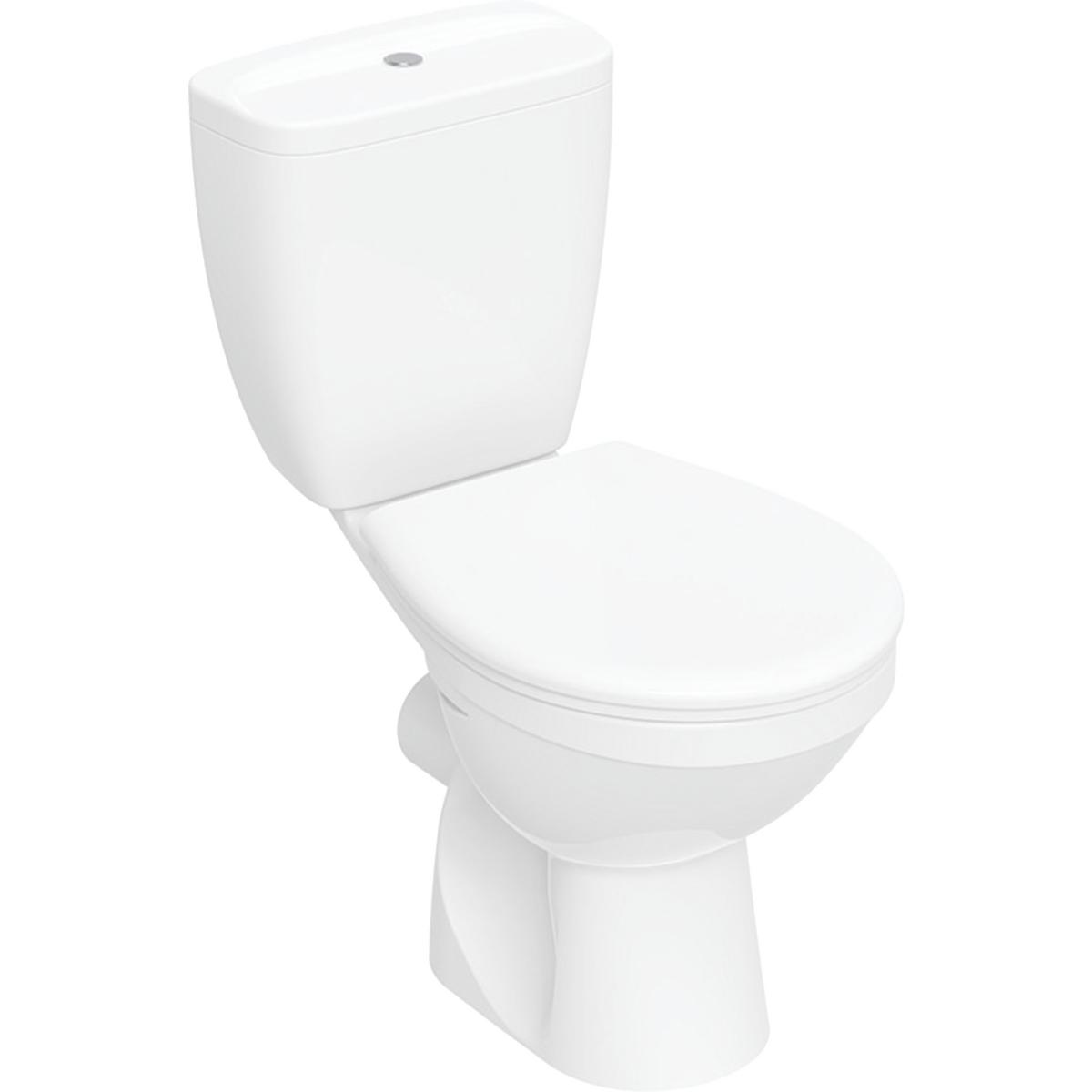 Koło Idol set of floor-standing WC with close-coupled exposed cistern, washdown, horizontal outlet, with WC seat