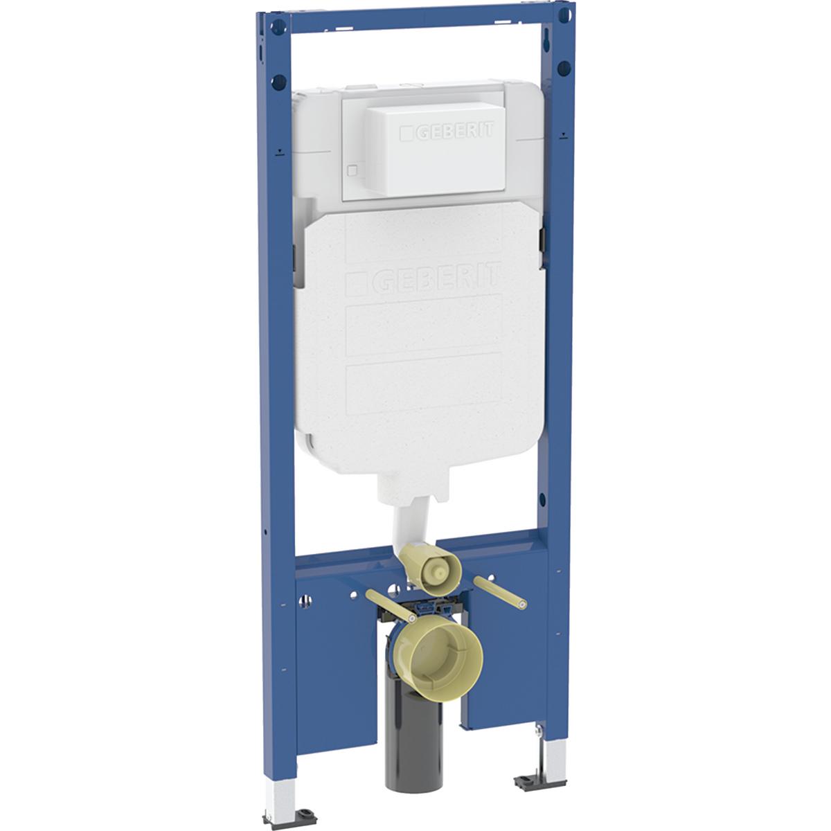 Geberit Duofix element for wall-hung WC, 120 cm, with Alpha concealed cistern 8 cm, for wood frame wall