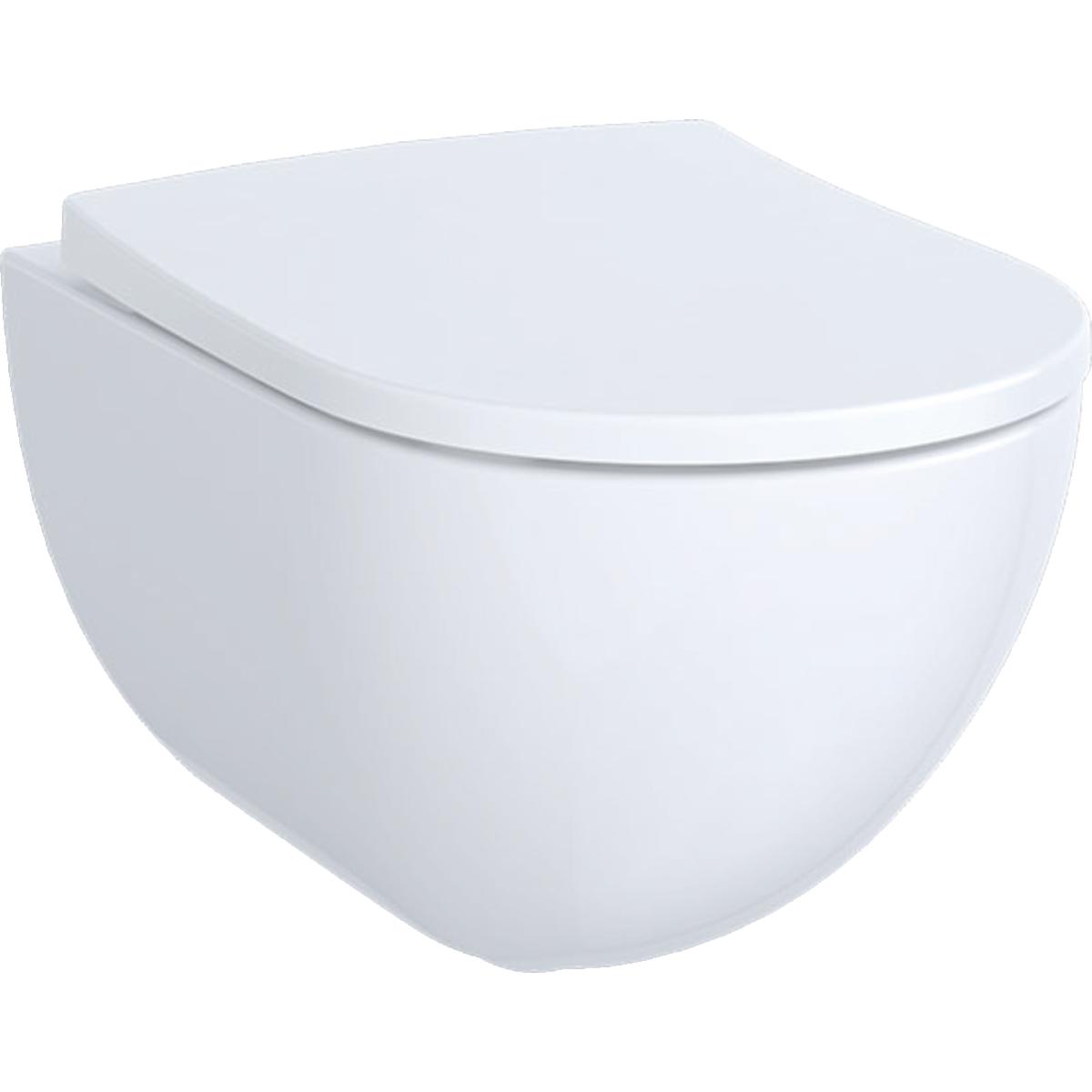 Geberit Caluna set of wall-hung WC, washdown, Rimfree, with WC seat