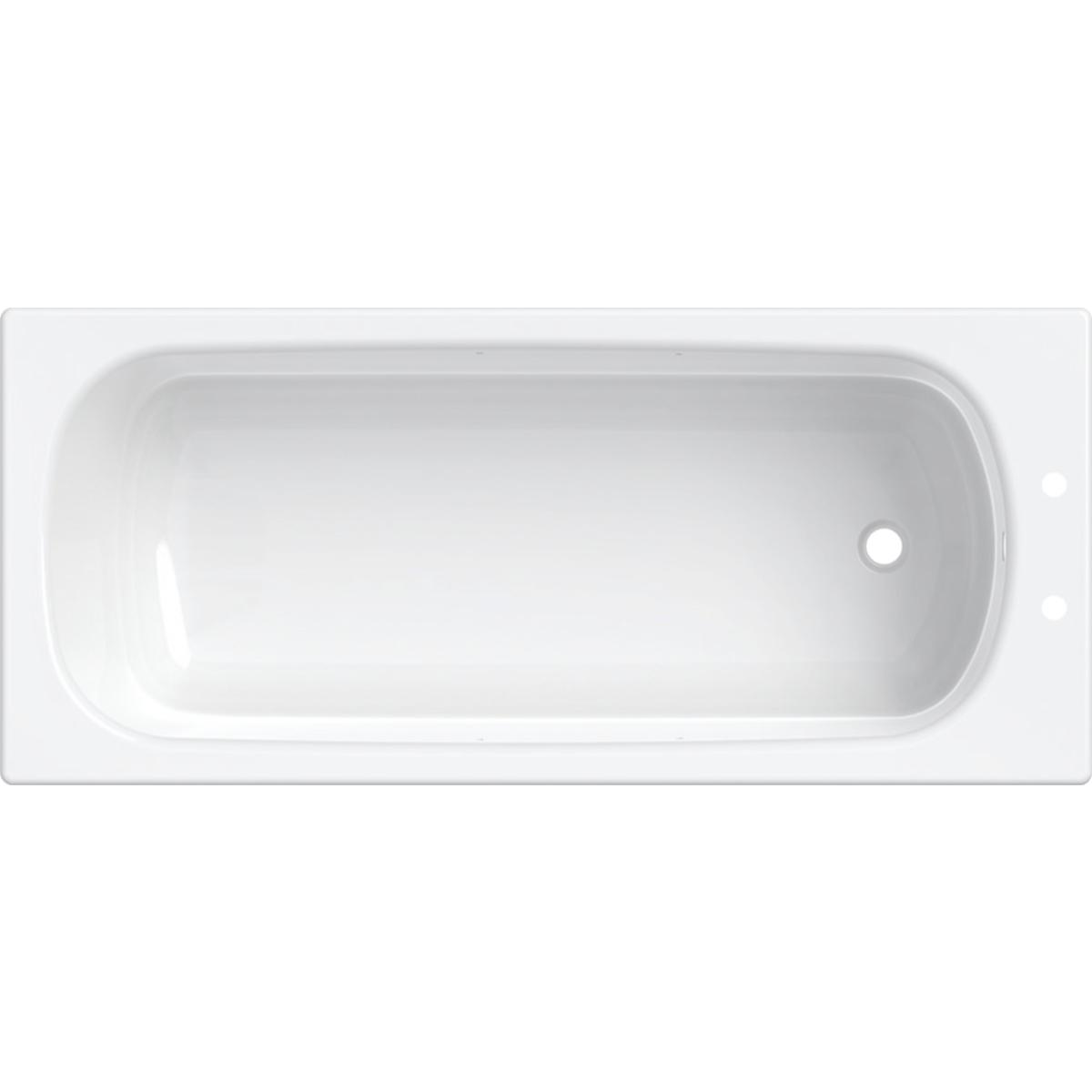Twyford Celtic rectangular bathtub with feet and handles: 160x70cm, Outlet=right, Total water capacity=145l