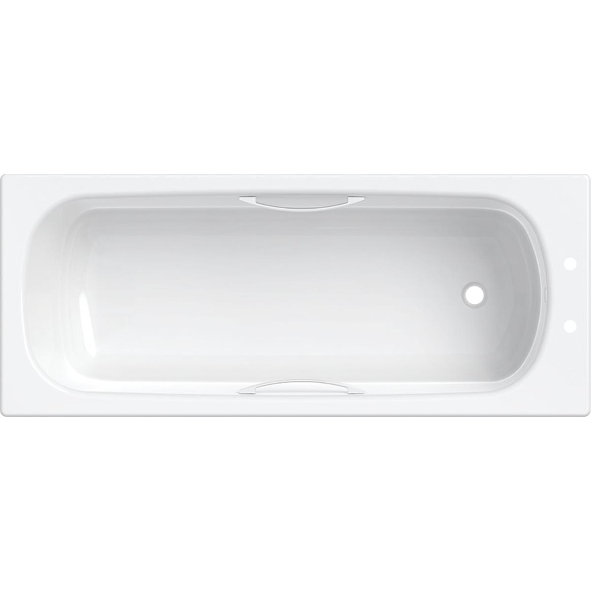 Twyford Celtic rectangular bathtub with feet and handles: 170x70cm, Outlet=right, Total water capacity=149l