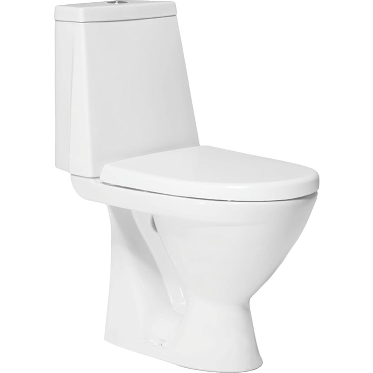 Koło Modo set of floor-standing WC with close-coupled exposed cistern, washdown, vertical outlet, with WC seat